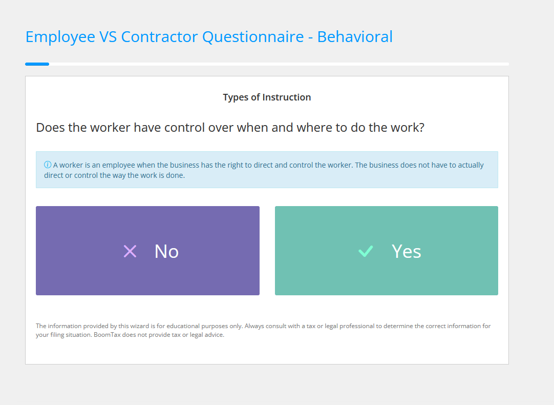 Employee Vs Contractor Tool
