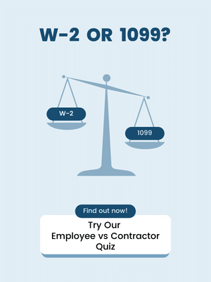 W-2 employee vs contractor quiz