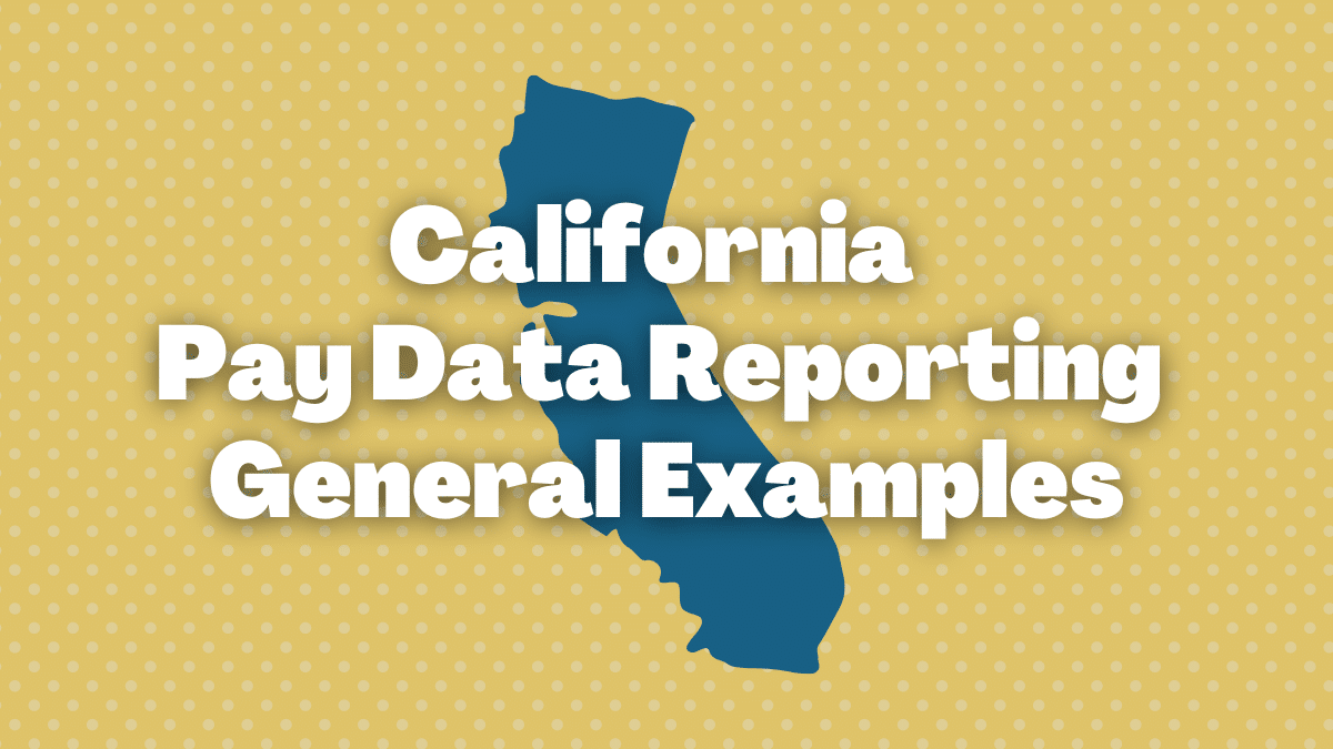 California Pay Data Reporting - General Examples