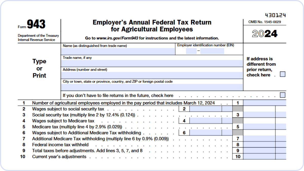 Image of IRS Form 943