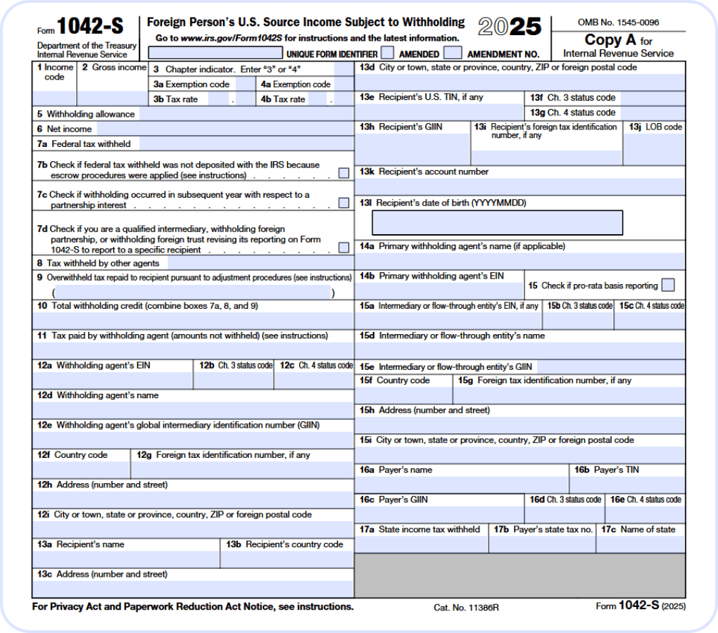 Image of Form 1042-S