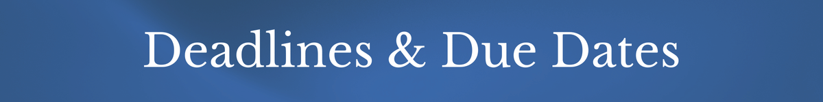 Deadlines & Due Dates Banner