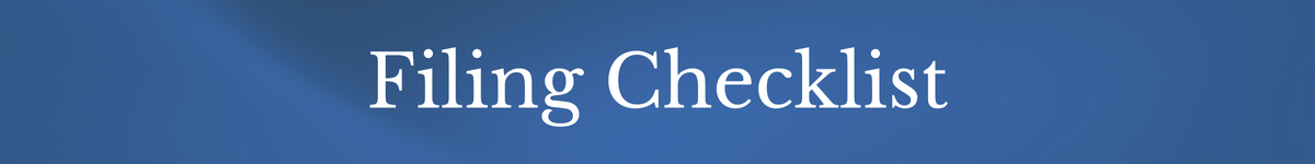 Filing Checklist Banner